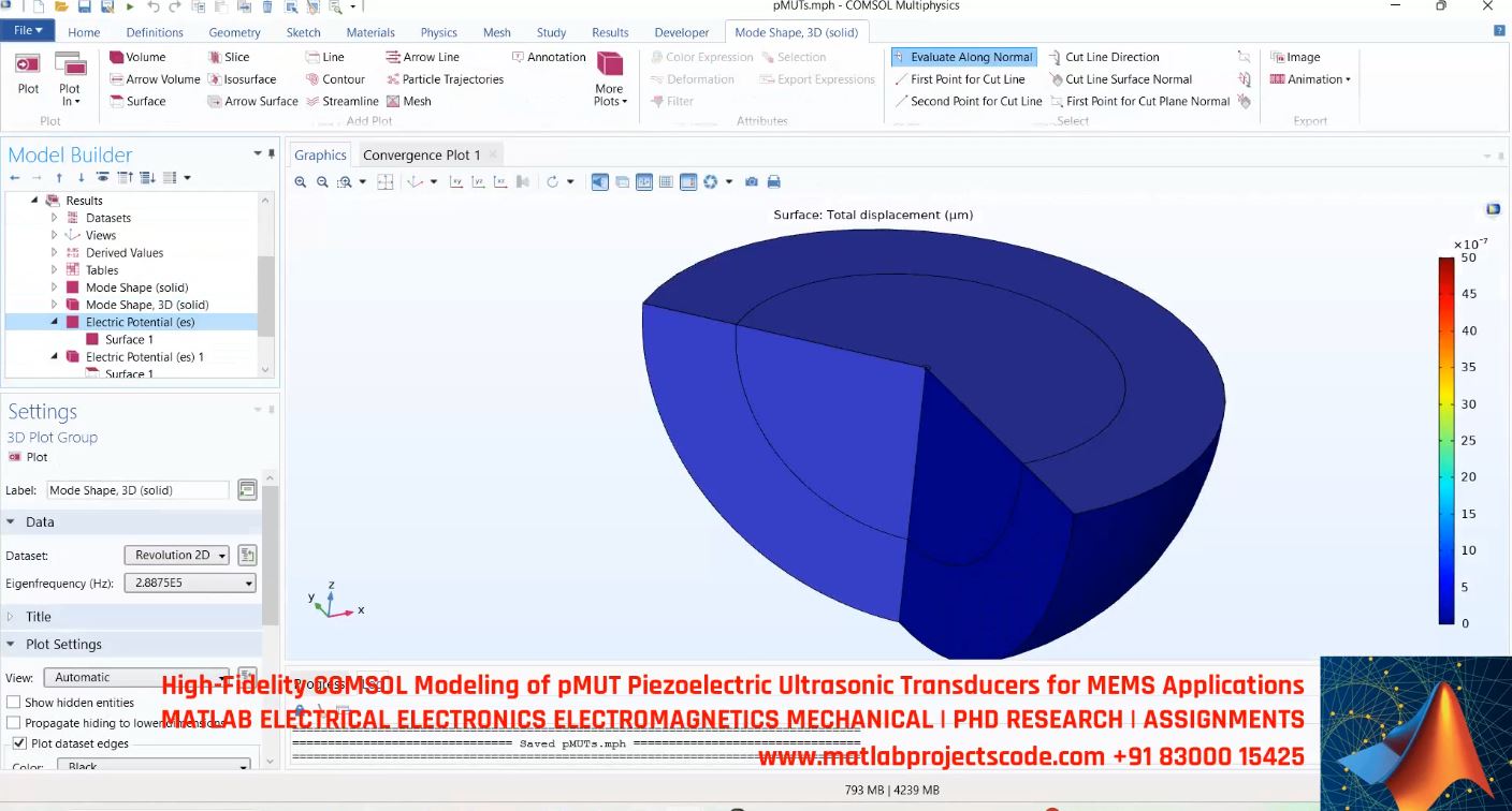 High-Fidelity COMSOL Modeling of pMUT Piezoelectric Ultrasonic Transducers for MEMS Applications